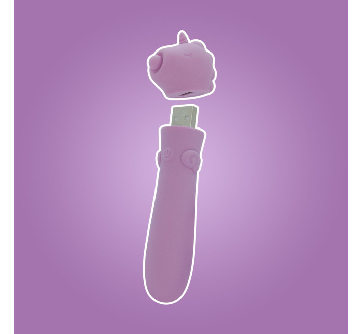 Вібратор-єдиноріжка Unihorn USB Bullet - Karma Lilac, віброкуля, USB-зарядка