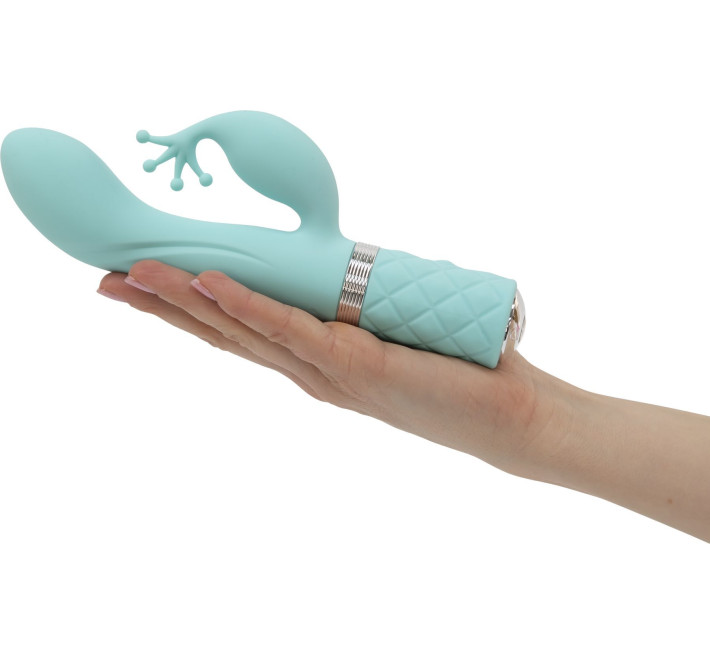 Роскошный вибратор-кролик Pillow Talk Kinky Бирюзовый