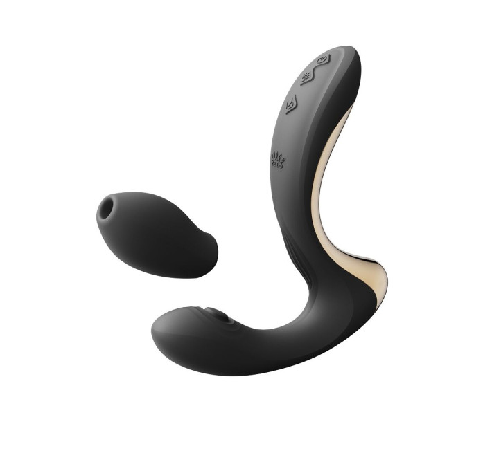 Вібратор-пульсатор з вакуумною насадкою Zalo – Talis G-Spot PulseWave Vibrator Obsidian Black