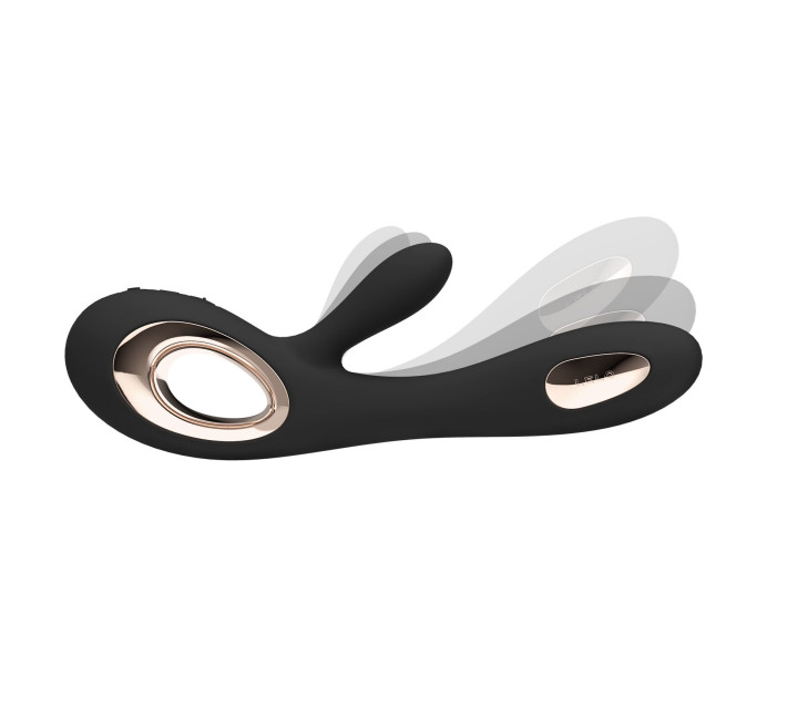 Вібратор-кролик LELO Soraya Wave Black, манливі рухи стовбура