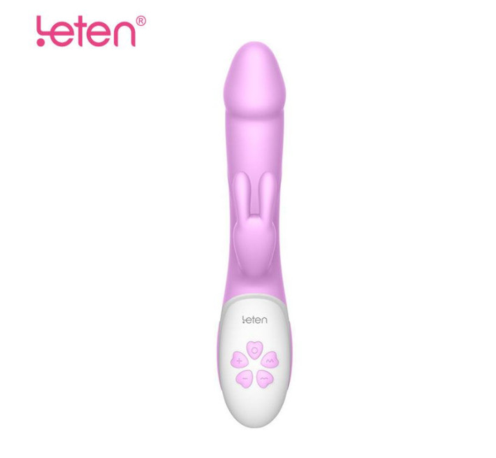 Вибратор-кролик с массирующим стволом и подогревом Leten Alina Фиолетовый