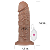 Реалістичний вібратор LoveToy Realistic Chubby Vibrating Dildo 10.5 Коричневий