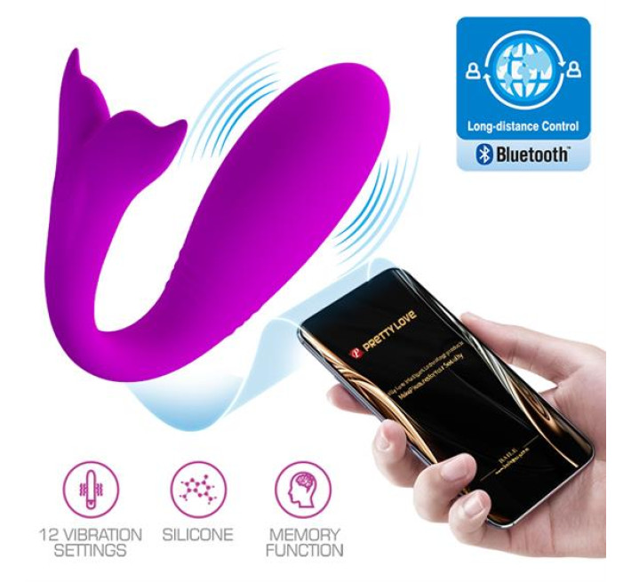 Вібратор Pretty Love Jayleen Stimulator Purple (App)