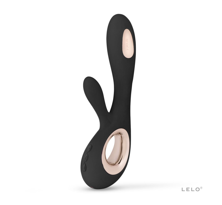 Вібратор-кролик LELO Soraya Wave Black, манливі рухи стовбура