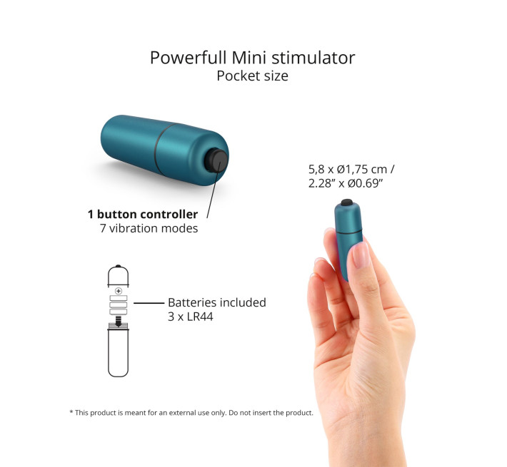 Віброкуля Love To Love WAOUHHH - TEAL ME, 7 режимів, на батарейках