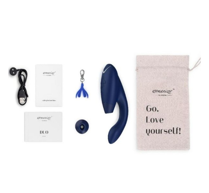 Інноваційний безконтактний вібратор-стимулятор Womanizer Duo Blueberry