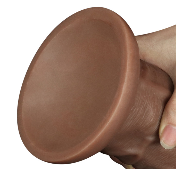 Реалістичний вібратор LoveToy Realistic Chubby Vibrating Dildo 10.5 Коричневий