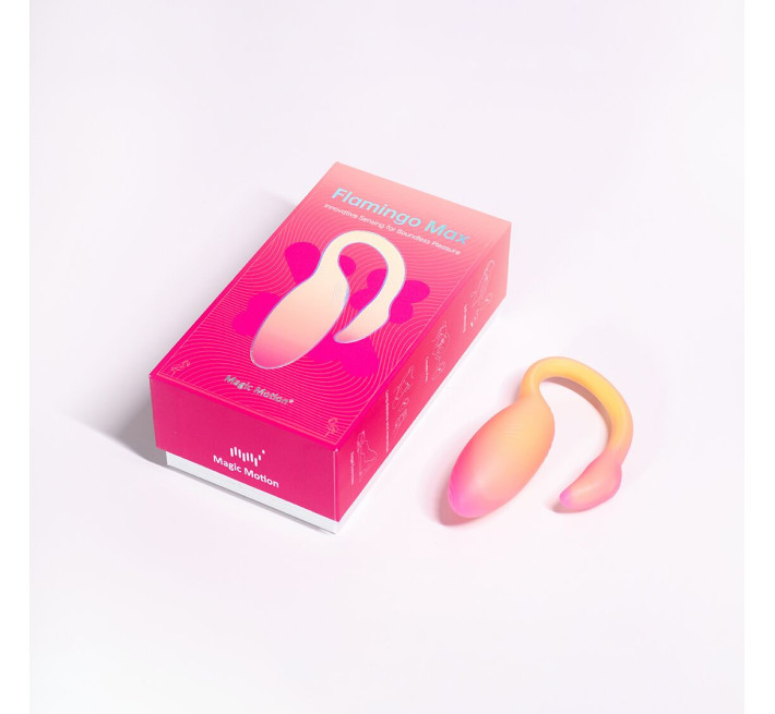 Смарт-виброяйцо Magic Motion Flamingo Max Orange 2 в 1: виброяйцо и тренажер Кегеля, 10 режимов