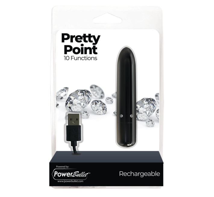 Виброшар PowerBullet - Pretty Point Rechargeable Bullet Black