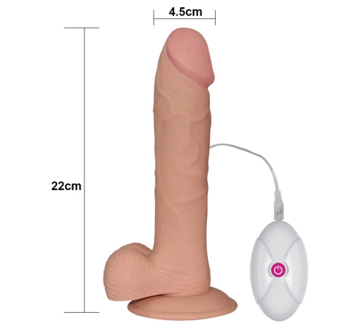 Вібратор LoveToy The Ultra Soft Dude Vibrating 9 Тілесний