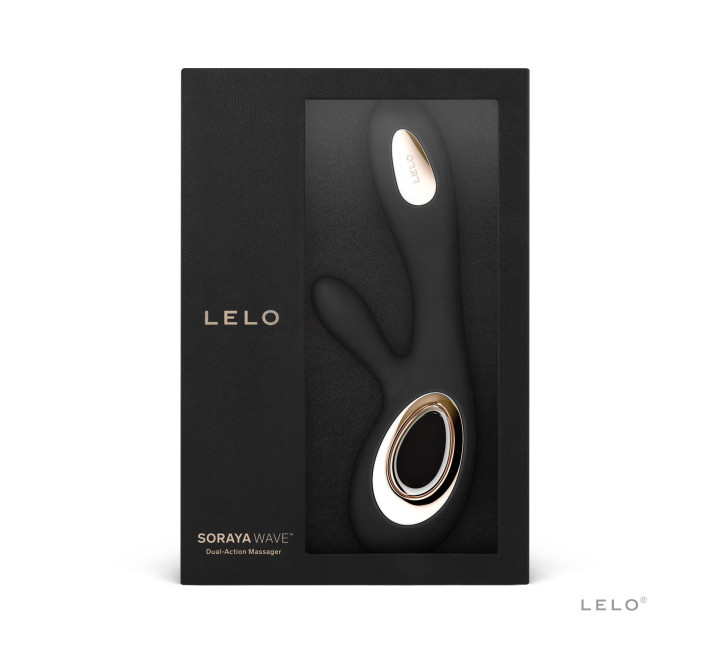 Вібратор-кролик LELO Soraya Wave Black, манливі рухи стовбура