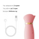 Вибратор с подогревом и вакуумной стимуляцией клитора Zalo - ROSE Vibrator Strawberry Pink