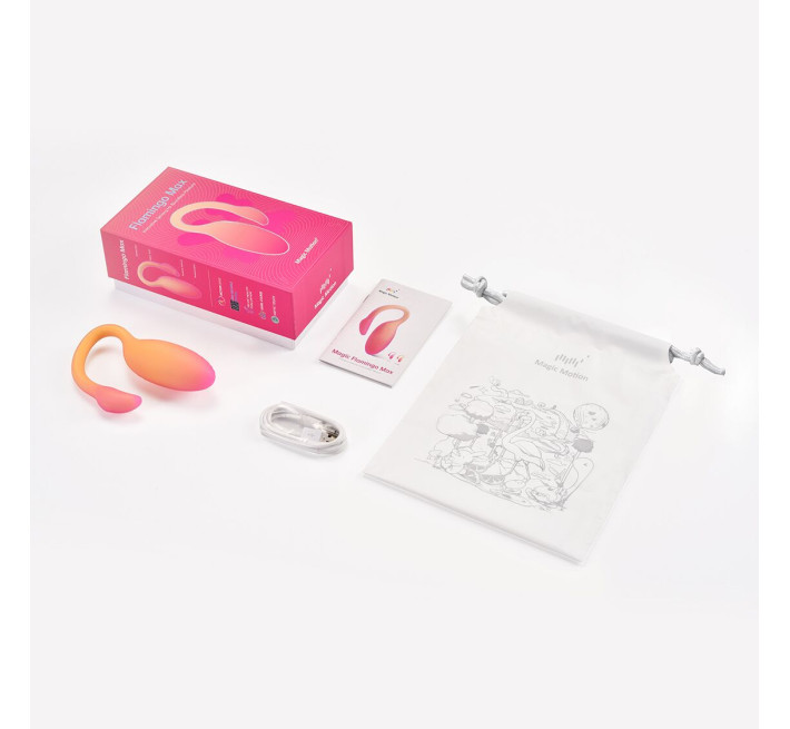 Смарт-виброяйцо Magic Motion Flamingo Max Orange 2 в 1: виброяйцо и тренажер Кегеля, 10 режимов