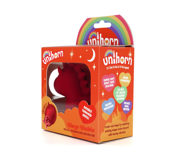 Вібратор-єдиноріжка Unihorn - Blaze Diablo, пестливий язичок