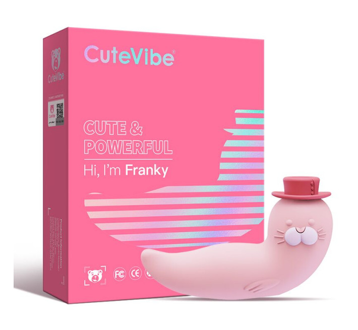 Вакуумний вібратор CuteVibe Franky Pink