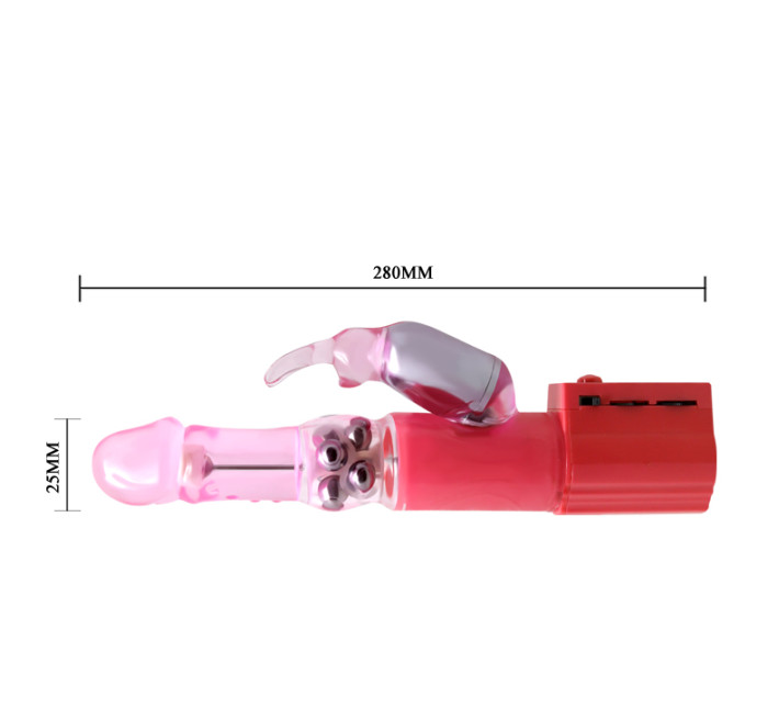 Вібратор Pretty Love Christina Vibrator with Bunny Рожевий