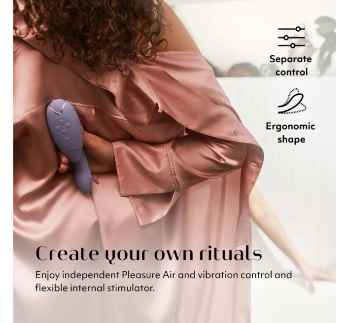 Инновационный бесконтактный вибратор-стимулятор Womanizer Duo 2 Lilac