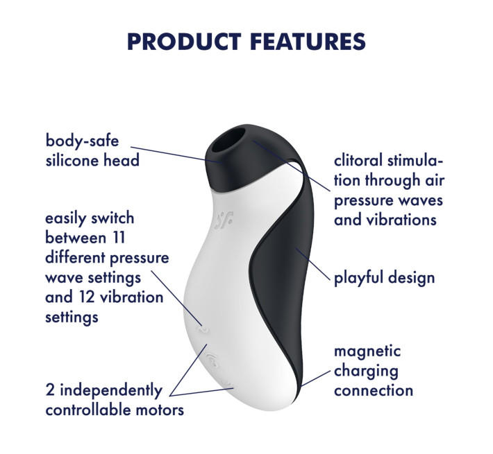 Вакуумный стимулятор с вибрацией Satisfyer Orca