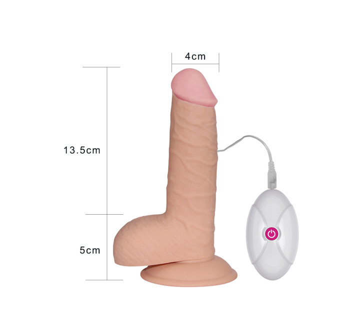 Вібратор LoveToy The Ultra Soft Dude Vibrating 7.5 Тілесний