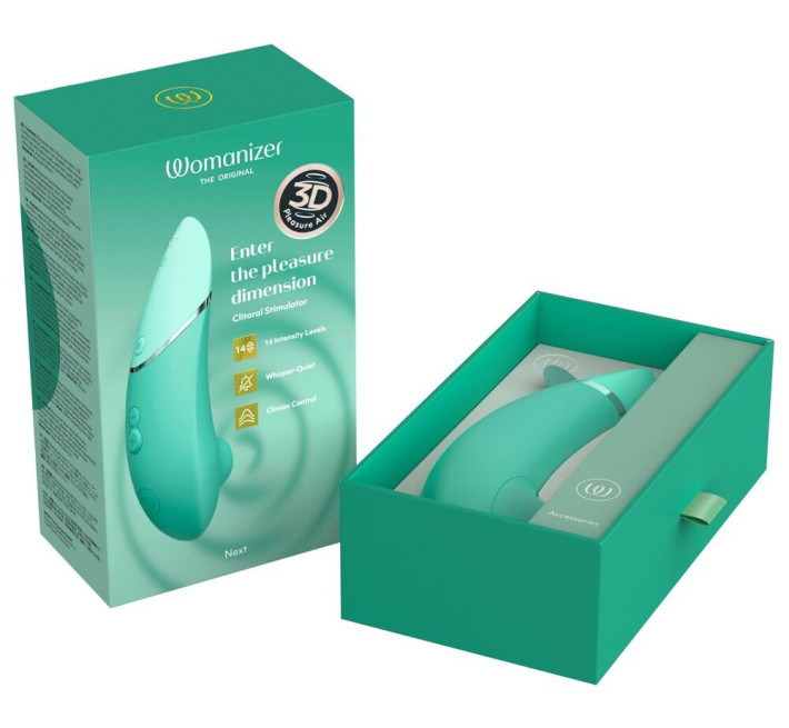 Вакуумный клиторальный стимулятор Womanizer Next Sage, 3D Pleasure Air, 14 уровней интенсивности
