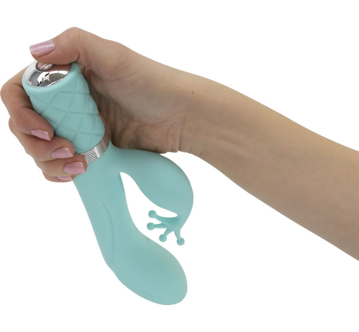 Роскошный вибратор-кролик Pillow Talk Kinky Бирюзовый