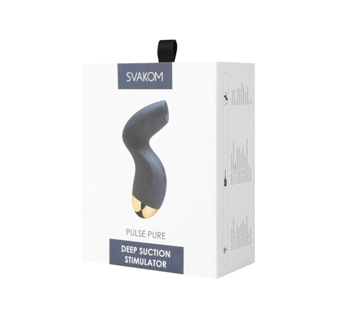 Вакуумный клиторальный стимулятор Svakom Pulse Pure Navy Blue, 5 режимов, 5 интенсивностей в каждом