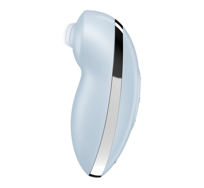 Вібростимулятор-пульсатор Satisfyer Tap & Climax 2 Blue, ефект постукування пальцем