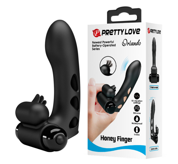 Насадка на палець Pretty Love Orlando Honey Finger Vibrator Black