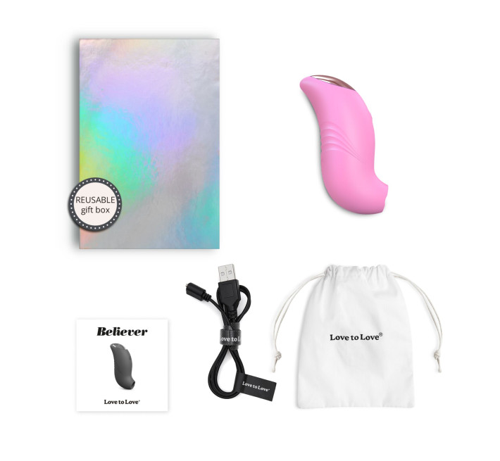 Вакуумний кліторальний стимулятор Love To Love BELIEVER – PINK PASSION
