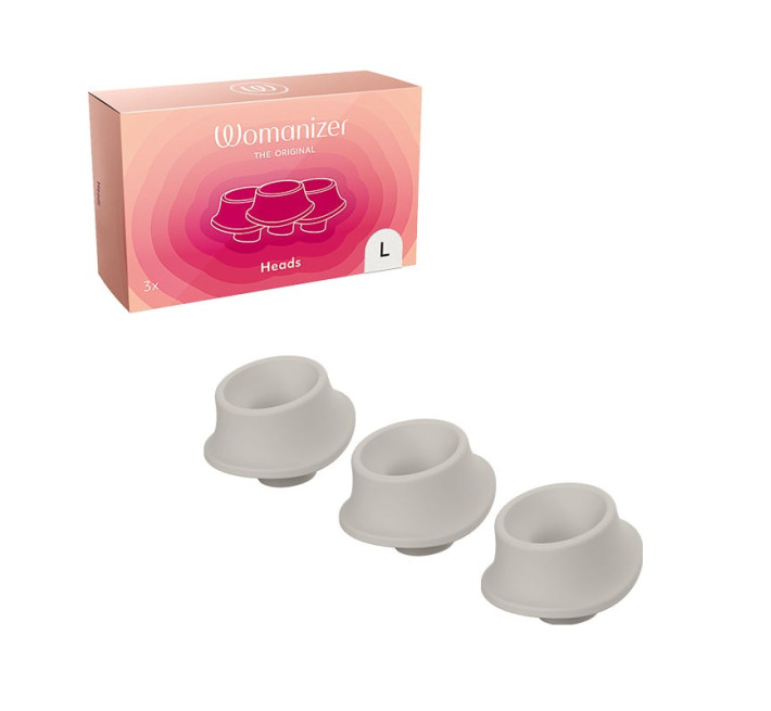 Змінні насадки Womanizer Premium, Classic, Liberty, Starlet - L, Сірі, 3 шт