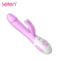 Вибратор-кролик с массирующим стволом и подогревом Leten Alina Фиолетовый