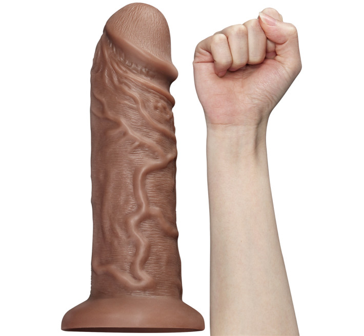 Реалістичний вібратор LoveToy Realistic Chubby Vibrating Dildo 10.5 Коричневий