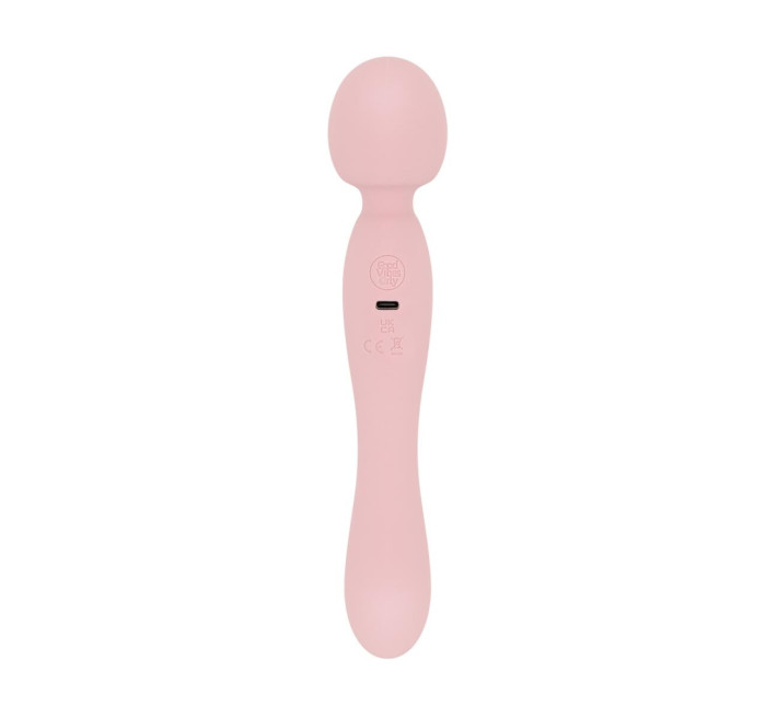 Вібромасажер Good Vibes Only - SIMI Double-Sided Wand Vibrator Soft Silicone - Pink