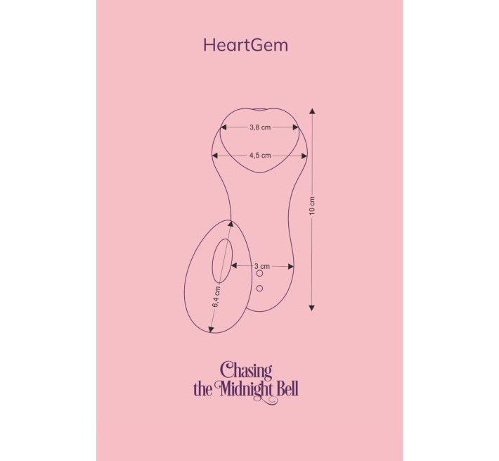 Вибратор в трусики FairyGasm HeartGem green, на магните, пульт ДУ