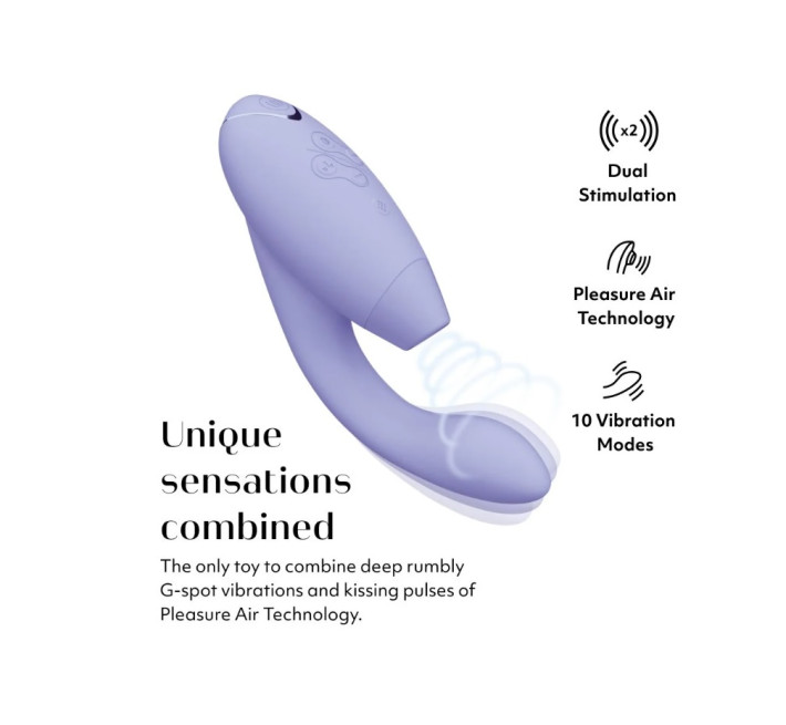 Инновационный бесконтактный вибратор-стимулятор Womanizer Duo 2 Lilac