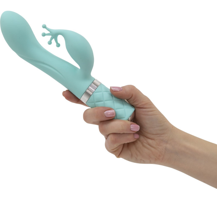 Роскошный вибратор-кролик Pillow Talk Kinky Бирюзовый