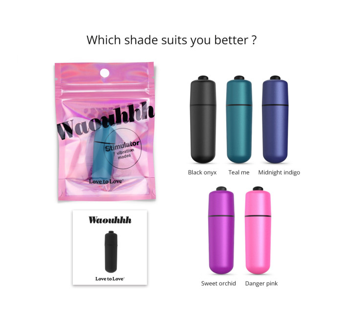 Віброкуля Love To Love WAOUHHH - TEAL ME, 7 режимів, на батарейках