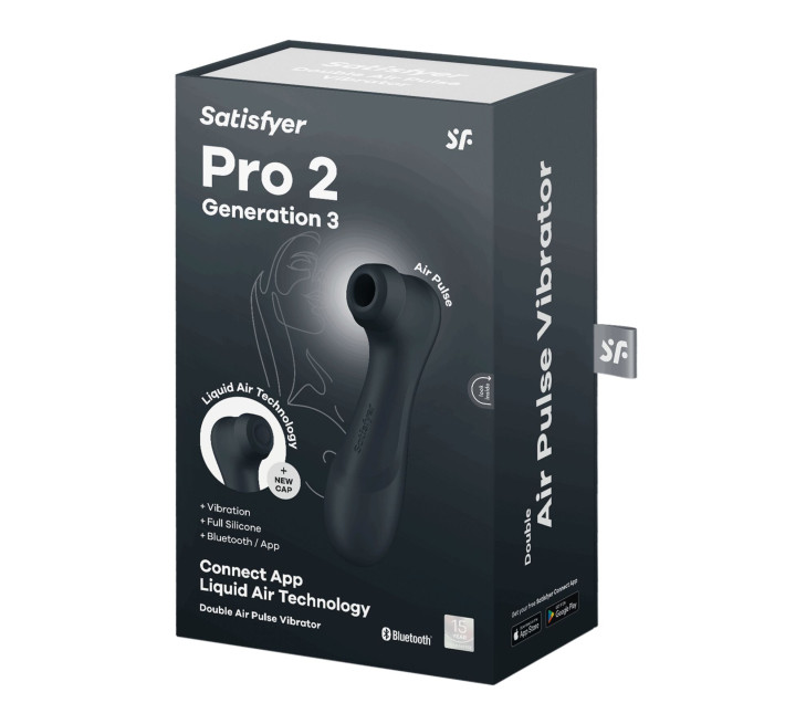 Вакуумный клиторальный стимулятор Satisfyer Pro 2 Generation 3 with Liquid Air Connect App Dark Grey