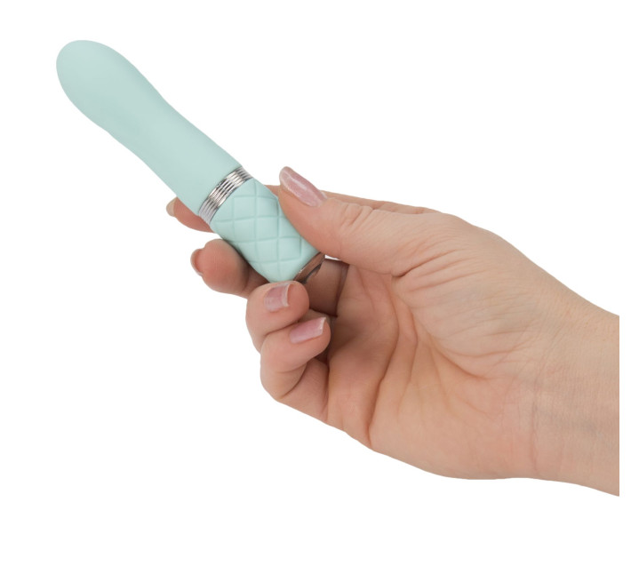 Розкішний вібратор PILLOW TALK Flirty із кристалом Сваровські Бірюзовий