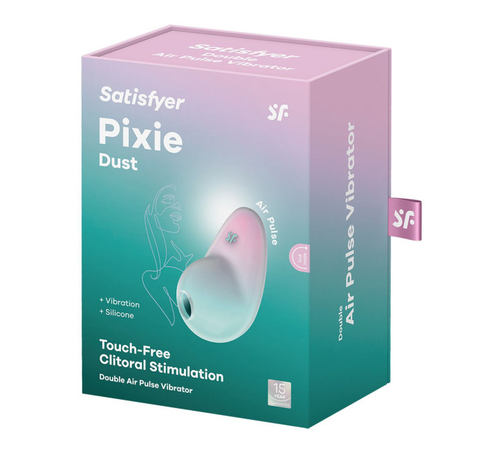 Вакуумний стимулятор з вібрацією Satisfyer Pixie Dust Mint/Pink