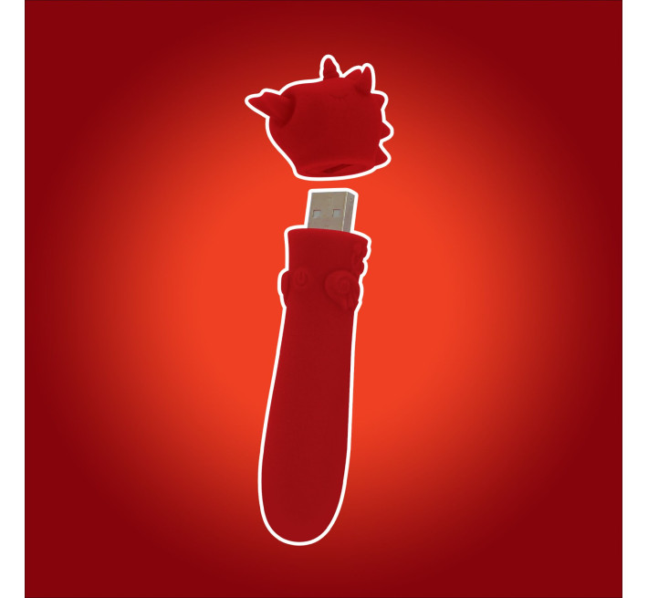 Вібратор-єдиноріжка Unihorn USB Bullet - Blaze Diablo, віброкуля, USB-зарядка