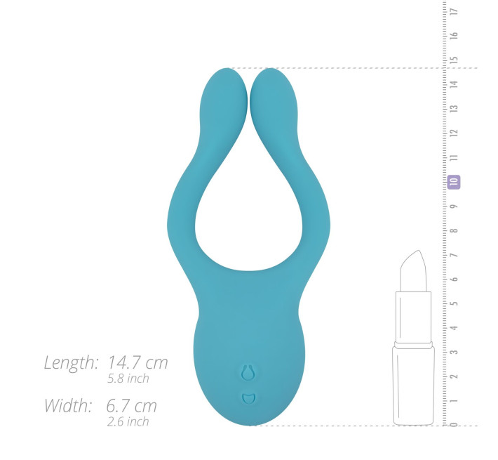 Універсальний вібратор для пар Cala Azul – Dani Couples Toy, 10 режимів