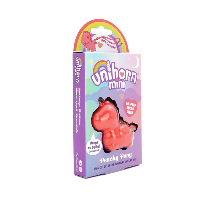 Вібратор-єдиноріжка Unihorn Mini - Peachy Pony, брелок з вібрацією