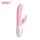 Вибратор-кролик с массирующим стволом и подогревом Leten Abby Розовый