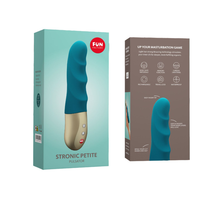Мініпульсатор Fun Factory STRONIC PETITE deep sea blue, 8 режимів, підходить для початківців