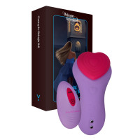 Вибратор в трусики FairyGasm HeartGem violet, на магните, пульт ДУ