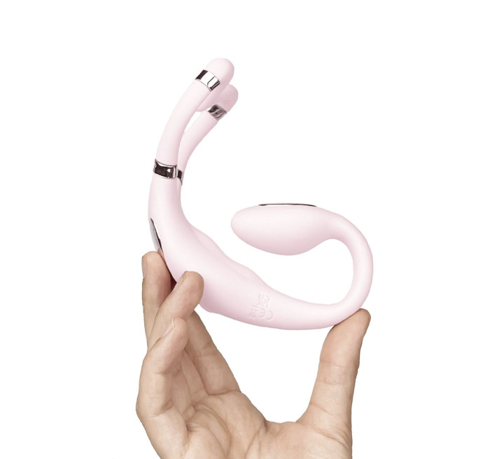 Смарт-вібратор для пар Adrien Lastic Venus + APP, подвійний, можна носити під одягом, 10 режимів