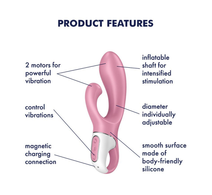 Надувной вибратор-кролик Satisfyer Air Pump Bunny 2