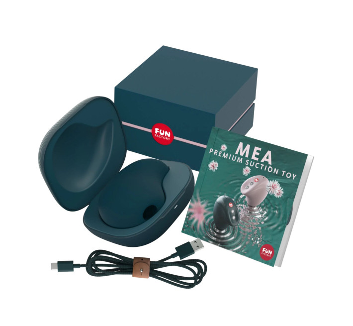 Вакуумный стимулятор Fun Factory MEA velvet green, уникальные режимы, функция посторгазм