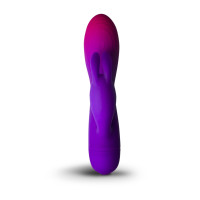 Вібратор-кролик Rocks Off Glo Girl – Rabbit, 2 мотори, 10 режимів, на батарейках